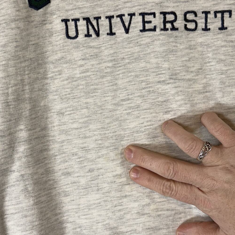 VTG University Cambridge Ringer Sweatshirt Crew RARE Academia SIZE SMALL 80s 90s - Picture 8 of 15